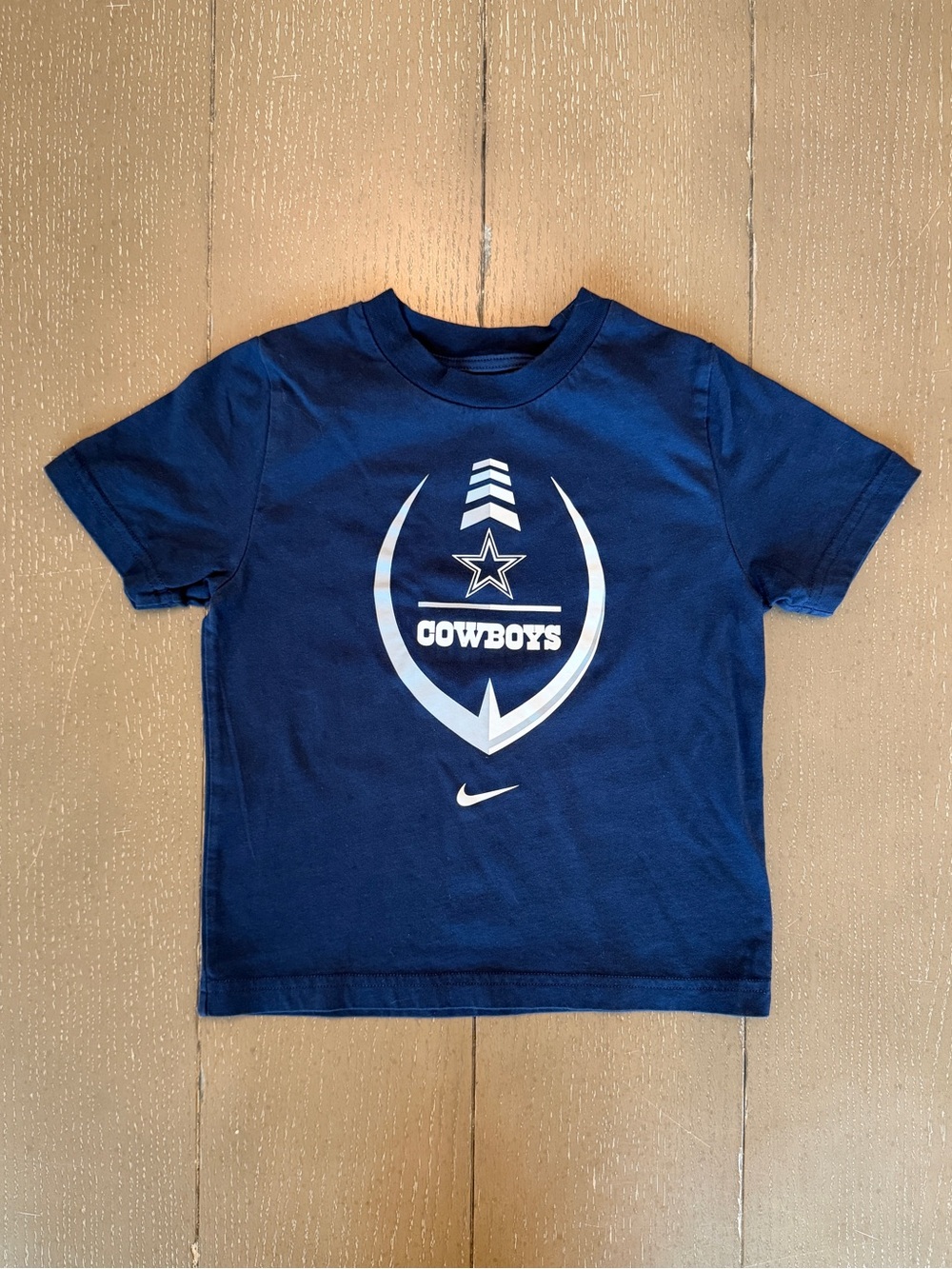 Nike Boys’ Short-Sleeve Blue Dallas Cowboys Logo Cotton T-Shirt • Size 4T